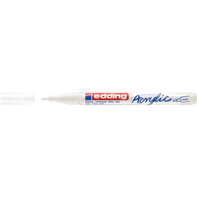 Akril marker 1-2mm, Edding 5300 fehér