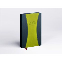 Határidőnapló Prémium A B/5, heti krémszínű lapokkal zöld Realsystem 2026.