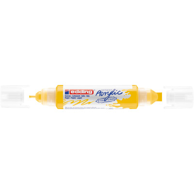 Akril marker 2-3mm, és 5-10mm, 3D kétvégű Edding 5400 citromsárga
