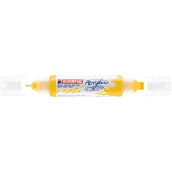 Akril marker 2-3mm, és 5-10mm, 3D kétvégű Edding 5400 citromsárga Dekormarker Edding
