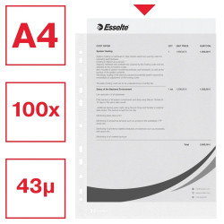 Genotherm lefűzhető A4, 43 micron narancsos Esselte Standard 100 db/csom