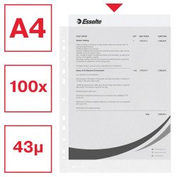 Genotherm lefűzhető A4, 43 micron narancsos Esselte Standard 100 db/csom