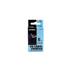 Feliratozógép szalag XR-6X1 6mmx8m Casio víztiszta/fekete Feliratozógép szalag Casio