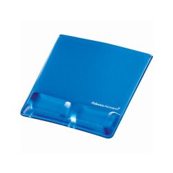 Egérpad csuklótámasszal, Fellowes® Health-V Crystal, kék Egérpad Fellowes