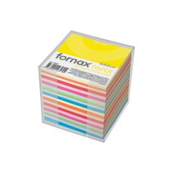 Kockatömb transzparens tartóban színes pasztell és intenzív 9x9x9cm, Fornax Író- irodaszer, papíráru Fornax