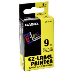 Feliratozógép szalag XR-9YW1 9mmx8m Casio fekete/sárga Feliratozógép szalag Casio