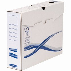 Archiváló doboz A4, 80mm, Fellowes® Bankers Box Basic, 10 db/csomag, kék-fehér Archiválás Fellowes