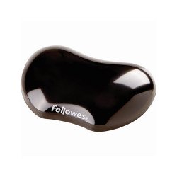Csuklótámasz, mini, géltöltésű, Fellowes® Crystal Gel, fekete Ergonómia Fellowes