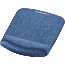 Egérpad csuklótámasszal, habtöltésű, Fellowes® PlushTouch, kék Egérpad Fellowes