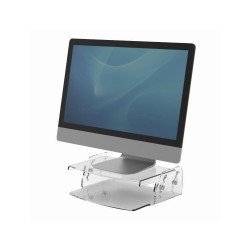Monitorállvány, állítható, Fellowes® Clarity, átlátszó Monitor, tablet tartó Fellowes