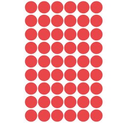 Etikett címke, o12mm, jelölésre, 54 címke/ív, 5 ív/doboz, Avery piros