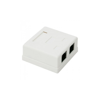 Cat.6 UTP 2xRJ45 falon kívüli öntapadó aljzat Quality