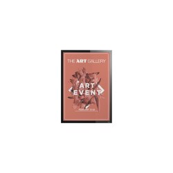 Infókeret 70x100, Durable Duraframe Poster Sun fekete Bemutatótábla, mágneses info keret Durable