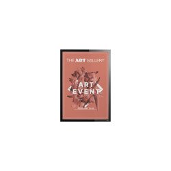 Infókeret 70x100, Durable Duraframe Poster Sun fekete Bemutatótábla, mágneses info keret Durable