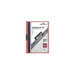 Klip mappa 60lap Durable Duraclip®, piros Gyorsfűző, klip mappa Durable
