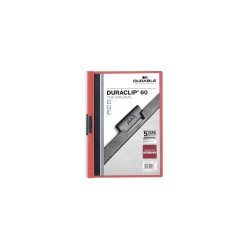 Klip mappa 60lap Durable Duraclip®, piros Gyorsfűző, klip mappa Durable