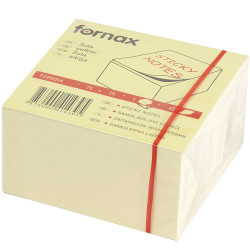 Jegyzettömb öntapadó, 75x75mm, 450lap, Fornax sárga Író- irodaszer, papíráru Fornax