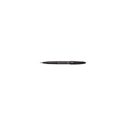 Ecsettoll, kalligrafikus hajlékony hegyű, Pentel SES15C-A fekete Dekormarker Pentel