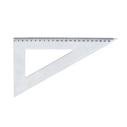 Vonalzó háromszög 60° 21cm, műanyag