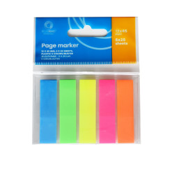 Jelölőcímke 12x45mm, 5x25lap, műanyag 5szín/bliszter, adagolón Bluering®