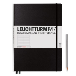 Notesz A4, vonalas master slim Leuchtturm fekete Író- irodaszer, papíráru Leuchtturm
