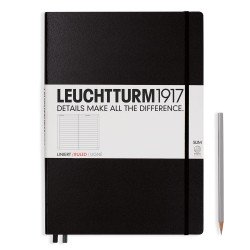 Notesz A4, vonalas master slim Leuchtturm fekete Író- irodaszer, papíráru Leuchtturm