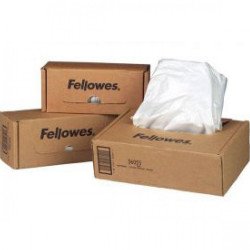 Hulladékgyűjtő zsákok iratmegsemmisítőhöz, 50-75 literes kapacitásig, Fellowes® 50 db/csomag, Hulladékgyűjtő zsák Fellowes