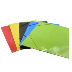 Gumis mappa A4, 350g. karton sarok gumírozással Bluering®, zöld