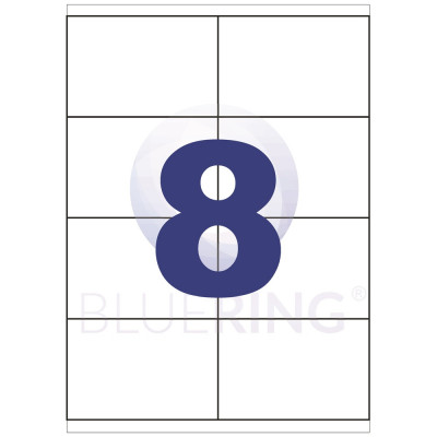 Etikett címke, 105x70mm, 100 lap, 8 címke/lap Bluering®