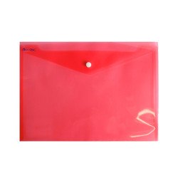 Irattartó tasak A4, PP patentos Bluering® transzparens piros Irattartó tasak, patentos Bluering