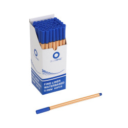 Rostirón, tűfilc vízbázisú, 0,5mm, hatszögletű test, Bluering® kék