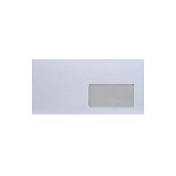 Boríték LA4 öntapadó bélésnyomott jobb ablakos 45x90mm 110x220mm J20A15 Bluering® fehér Boríték Bluering