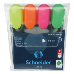 Szövegkiemelő készlet 1-5mm, Schneider Job 150. 4 klf. szín Író- irodaszer, papíráru Schneider