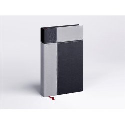 Határidőnapló Prémium M B/5, heti krémszínű lapokkal fekete Realsystem 2026.