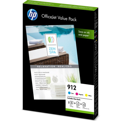 Hp 912/6JR41AE tintapatron + fotópapír CMY multipack ORIGINAL