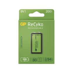 Elem tölthető akku 6HR61 200MAH 1 db/csomag, GP Elem, akkumulátor, töltő Gp
