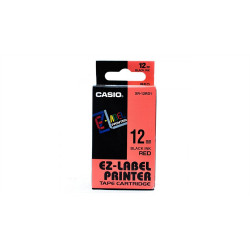 Feliratozógép szalag XR-12RD1 9mmx8m Casio piros/fekete Feliratozógép szalag Casio