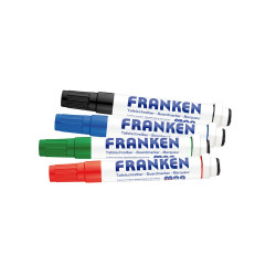 Táblamarker készlet, 1-3mm, kerek, antibakteriális mágneses, Franken, 4 klf. szín Író- irodaszer, papíráru Franken
