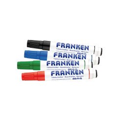 Táblamarker készlet, 1-3mm, kerek, antibakteriális mágneses, Franken, 4 klf. szín Író- irodaszer, papíráru Franken