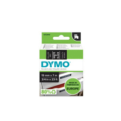 Feliratozógép szalag Dymo D1 S0720910/45811 19mmx7m, ORIGINAL, fehér/fekete Feliratozógép szalag Dymo
