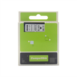Feliratozógép szalag kompatibilis Dymo S0720530/45013 12mmx7m ECO fekete/fehér Feliratozógép szalag Eco