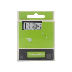 Feliratozógép szalag kompatibilis Dymo S0720530/45013 12mmx7m ECO fekete/fehér Feliratozógép szalag Eco