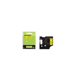 Feliratozógép szalag kompatibilis Dymo S0720580/45018 12mmx7m ECO fekete/sárga Feliratozógép szalag Eco