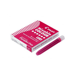 Töltőtoll tintapatron Pilot Parallel Pen 6 db/doboz, piros Író- irodaszer, papíráru Pilot