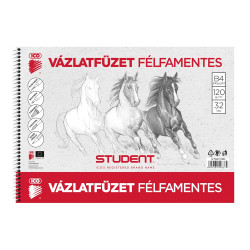 Vázlatfüzet B4, 120g. félfamentes Student Író- irodaszer, papíráru Ico