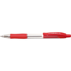 Golyóstoll 0,7mm, piros átlátszó test, Penac CCH-3, írásszín piros Golyóstoll Penac