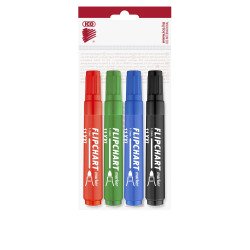 Flipchart marker vízbázisú 3mm, kerek Artip11XXL, 4 klf.szín Flipchart marker Ico
