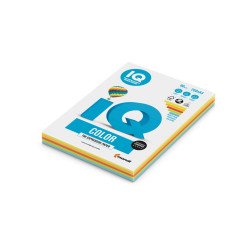 Másolópapír, színes, A4, 80g. vegyes színek IQ 4x25ív/csomag, intenzív, 4 klf. szín Író- irodaszer, papíráru IQ