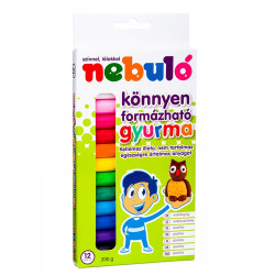 Gyurmakészlet, 200g. Nebulo 12 klf. szín Gyurma Nebulo