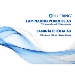 Lamináló fólia A3, 175 micron 100 db/doboz, Bluering® Irodatechnika, kellékei Bluering